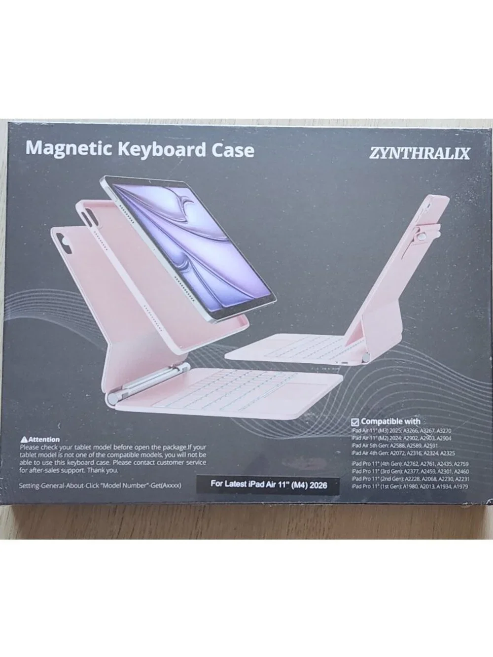 NIB: iPad Air 11-inch Case with Bluetooth Keyboard and Trackpad (White)